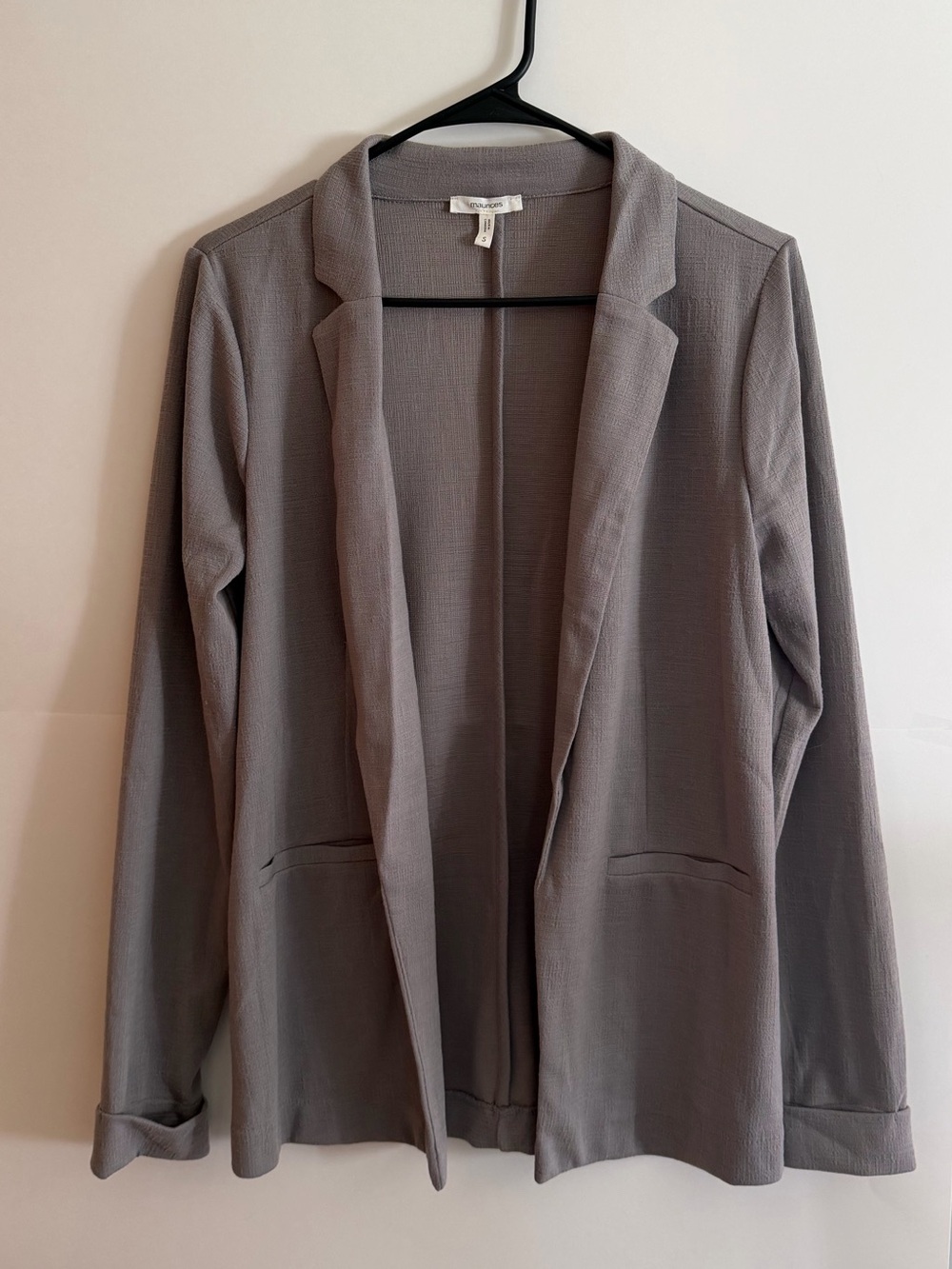 Maurices Women’s Light Gray Open-Front Blazer